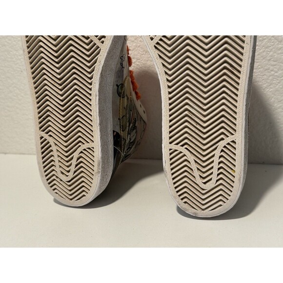 NIKE Womens Blazer High Size 7 White Orange 2009 Art Design Pattern 317808-115 - Picture 13 of 15